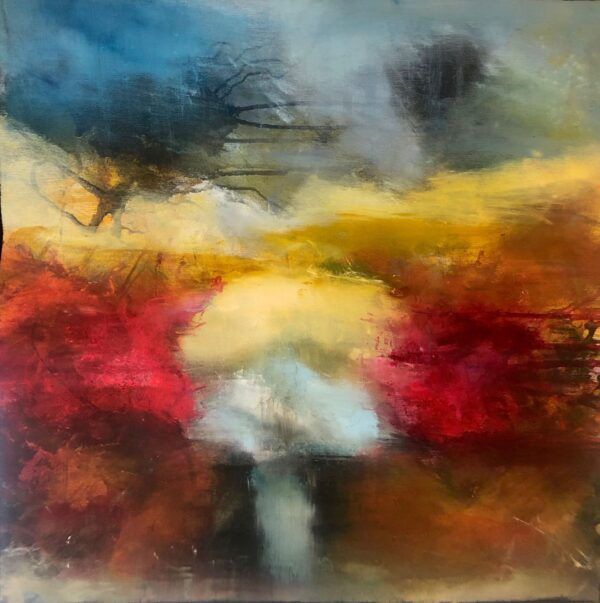 Explode - maleri Charlotte Toender - abstrakt og farverigt