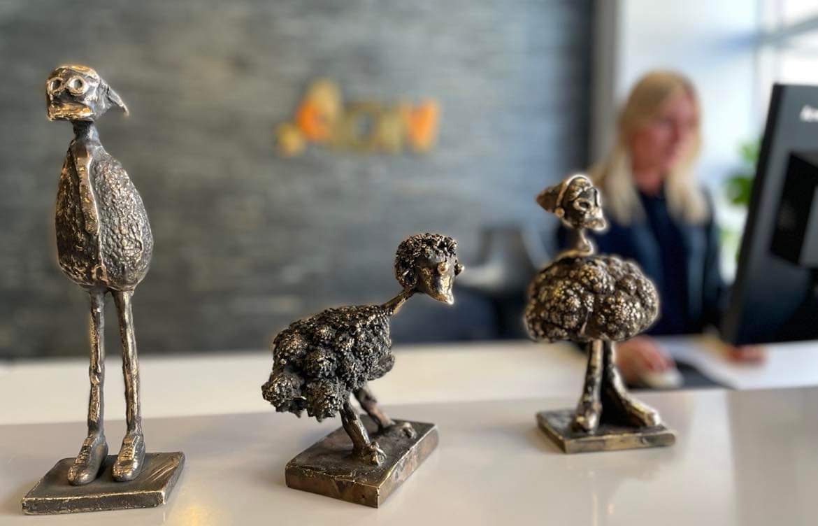 Kunstforening, Aon, Charlotte Tønder, bronze skulpturer