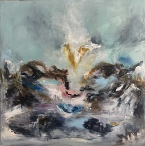 Maleri Charlotte Tønder - titel Movements - 60 x 60 cm